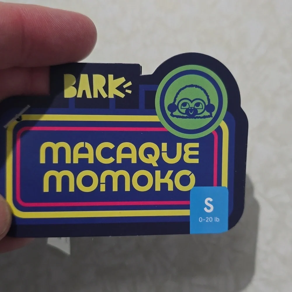 Bark Dog Toy NWT Macaque Momoko‎ Size Small 0-20 Pounds